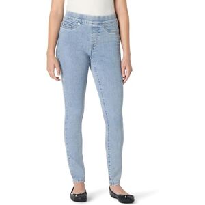 Amazon Essentials Women's Women's Stretch Denim Mid-Rise Pull-On Jegging, Iced Light Wash, 12 Amazon Essentials Women's Women's Stretch Denim Mid-Rise Pull-On Jegging, Iced Light Wash, 12