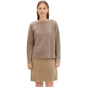 TOM TAILOR Women's sweatshirt, 33962 Doeskin Melange, XXS TOM TAILOR Women's sweatshirt, 33962 Doeskin Melange, XXS
