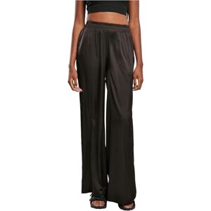 Urban Classics Women's Ladies Satin Wide Leg Pants, Black, L Urban Classics Women's Ladies Satin Wide Leg Pants, Black, L