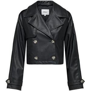 ONLY Women's Onlamia Faux Leather Jacket Cc OTW, Black, L ONLY Women's Onlamia Faux Leather Jacket Cc OTW, Black, L