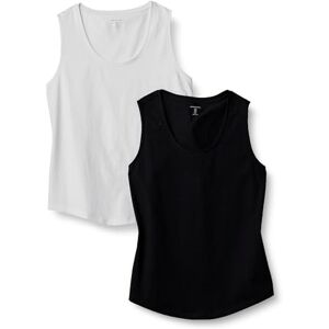Amazon Essentials Women's Regular-Fit 100% Cotton Sleeveless Tank Top, Pack of 2, Black/White, XX-Large Amazon Essentials Women's Regular-Fit 100% Cotton Sleeveless Tank Top, Pack of 2, Black/White, XX-Large