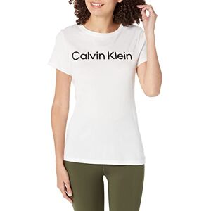 Women's Calvin Klein Logo Short Sleeve Crewneck Tee T-Shirt, White, M Women's Calvin Klein Logo Short Sleeve Crewneck Tee T-Shirt, White, M