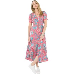 Joe Browns Women's V Neck Statement Print Button Front Dress, Regular, Pink, UK 18 Joe Browns Women's V Neck Statement Print Button Front Dress, Regular, Pink, UK 18
