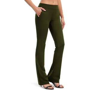 SAFORT 28" 30" 32" 34" Inseam Regular Tall Dress Bootcut Yoga Pants, Workout Pants Green XL SAFORT 28" 30" 32" 34" Inseam Regular Tall Dress Bootcut Yoga Pants, Workout Pants Green XL