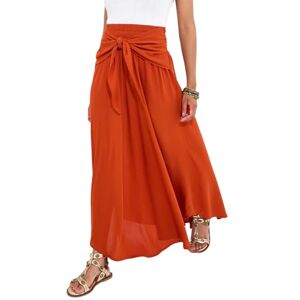 Joe Browns Women's Fashion Tie Front Crinkle Maxi Skirt, Regular Fit, Orange, UK 12 Joe Browns Women's Fashion Tie Front Crinkle Maxi Skirt, Regular Fit, Orange, UK 12