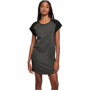 Urban Classics Women's Contrast Raglan Tee Dress Casual, Charcoal/Black, XXL Urban Classics Women's Contrast Raglan Tee Dress Casual, Charcoal/Black, XXL