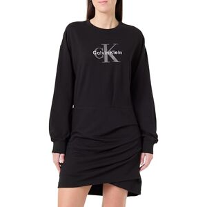 Calvin Klein Women's LS MONOLOGO Terry Crew Fashion D LV047E224G Dresses, Black (Black), L Calvin Klein Women's LS MONOLOGO Terry Crew Fashion D LV047E224G Dresses, Black (Black), L