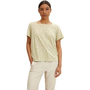 TOM TAILOR Ladies T-Shirt with All-Over Print 1031225, 29550 Green Offwhite Leaf Design, Small TOM TAILOR Ladies T-Shirt with All-Over Print 1031225, 29550 Green Offwhite Leaf Design, Small