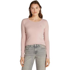 Tommy Hilfiger Women’s Long Sleeve Round Neck Slim Fit Top, Pink (Foggy Pink), XS Tommy Hilfiger Women’s Long Sleeve Round Neck Slim Fit Top, Pink (Foggy Pink), XS