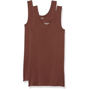 Amazon Essentials Women's Slim-Fit Vest, Pack of 2, Brown, XS Amazon Essentials Women's Slim-Fit Vest, Pack of 2, Brown, XS