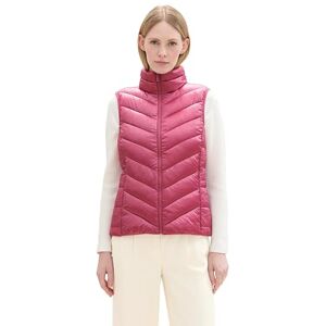 TOM TAILOR Women's Vest with Stand-Up Collar, 16348 Pink Velvet, M TOM TAILOR Women's Vest with Stand-Up Collar, 16348 Pink Velvet, M
