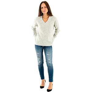 ONLY Women's Onlcamilla V-Neck L/S Pullover KNT Noos Sweater, Grey (Light Grey Melange), XL ONLY Women's Onlcamilla V-Neck L/S Pullover KNT Noos Sweater, Grey (Light Grey Melange), XL