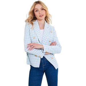 Joe Browns Women's Checked Co-Ord Blazer Jacket, Regular Fit, Blue, UK 18 Joe Browns Women's Checked Co-Ord Blazer Jacket, Regular Fit, Blue, UK 18