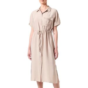 VERO MODA Women's Vmiris S/S Shirt Calf Dress WVN Ga Noos Keid, Silver Mink, XL VERO MODA Women's Vmiris S/S Shirt Calf Dress WVN Ga Noos Keid, Silver Mink, XL