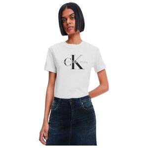 Calvin Klein Jeans Women Short-Sleeve T-Shirt Core Monologo Crew Neck, White (Bright White), XS Calvin Klein Jeans Women Short-Sleeve T-Shirt Core Monologo Crew Neck, White (Bright White), XS