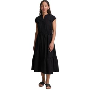 TOM TAILOR Ladies Flounce Midi Dress, 14482 Deep Black, 10 TOM TAILOR Ladies Flounce Midi Dress, 14482 Deep Black, 10