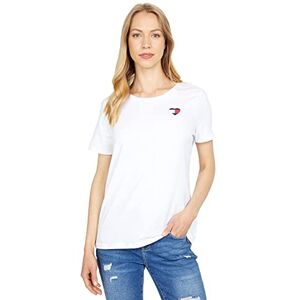 Tommy Hilfiger Women's Crew Neck Logo Tee, Bright White Heart, XL Tommy Hilfiger Women's Crew Neck Logo Tee, Bright White Heart, XL
