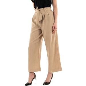 ONLY Women's Onlmarsa Solid Paperbag Pant WVN Noos Fabric Trousers, Safari/Detail: Melange, XL ONLY Women's Onlmarsa Solid Paperbag Pant WVN Noos Fabric Trousers, Safari/Detail: Melange, XL