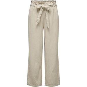 JDY Women's say Mw Linen Belt Pant WVN Noos Trousers, Oatmeal/Detail: Melange, 12 JDY Women's say Mw Linen Belt Pant WVN Noos Trousers, Oatmeal/Detail: Melange, 12
