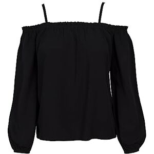 Urban Classics Women's Ladies Cold Shoulder Smoke Long Sleeve Shirt Longsleeve T, Black (Black 00007), XXL Urban Classics Women's Ladies Cold Shoulder Smoke Long Sleeve Shirt Longsleeve T, Black (Black 00007), XXL