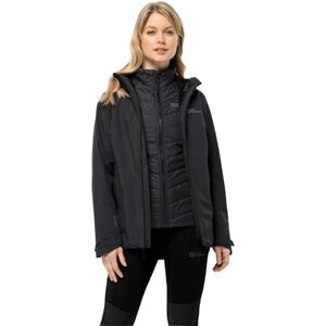 Jack Wolfskin Women's Glaabach 3ln1 Jacket, Black, XS Jack Wolfskin Women's Glaabach 3ln1 Jacket, Black, XS