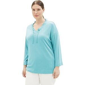 TOM TAILOR Women's 1038034 T-Shirt, 10426-Summer Teal, XXS TOM TAILOR Women's 1038034 T-Shirt, 10426-Summer Teal, XXS