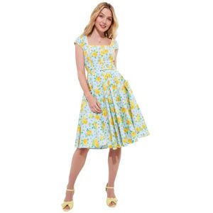 Joe Browns Women's Belted Floral Print Knee Length Dress, Blue, 12 Joe Browns Women's Belted Floral Print Knee Length Dress, Blue, 12