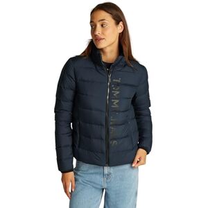 Tommy Jeans Women’s Printed Stand Collar Down Puffer Jacket, Blue (Dark Night Navy), S Tommy Jeans Women’s Printed Stand Collar Down Puffer Jacket, Blue (Dark Night Navy), S
