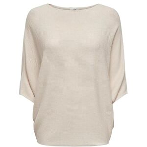 JDY ONLY Women's NEW Behave BATSLEEVE PULLOV. KNT NOOS Pullover Sweater, Eggnog/Detail:Melange, M JDY ONLY Women's NEW Behave BATSLEEVE PULLOV. KNT NOOS Pullover Sweater, Eggnog/Detail:Melange, M