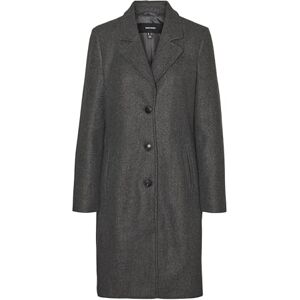 VERO MODA Women's Vmfortunesara Coat Ga Boo Long, Dark Grey Melange, M VERO MODA Women's Vmfortunesara Coat Ga Boo Long, Dark Grey Melange, M