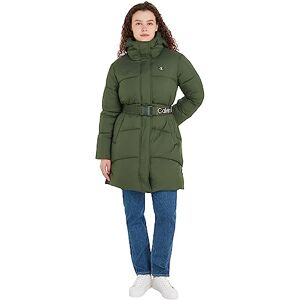 Calvin Klein Jeans Women Coat Logo Belt Long Puffer Winter, Green (Thyme), XXL Calvin Klein Jeans Women Coat Logo Belt Long Puffer Winter, Green (Thyme), XXL