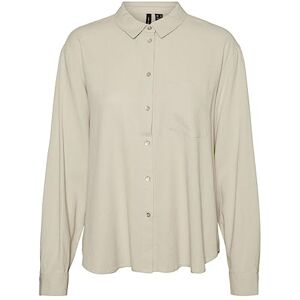 VERO MODA Women's Vmjesmilo LS Shirt WVN Ga Noos Blouse, Silver Lining, M VERO MODA Women's Vmjesmilo LS Shirt WVN Ga Noos Blouse, Silver Lining, M