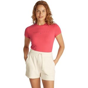 Tommy Jeans Women’s Short Sleeve Linear Slim Fit T-Shirt, Red (Amour), XL Tommy Jeans Women’s Short Sleeve Linear Slim Fit T-Shirt, Red (Amour), XL