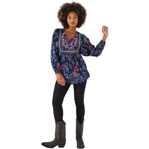 Joe Browns Women's Flowy Fit Boho Blouse, Regular, Purple, UK 16 Joe Browns Women's Flowy Fit Boho Blouse, Regular, Purple, UK 16