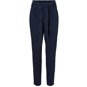 VERO MODA Women's Vmeva Hr Loose Paperbag Cot Pant Noos Trouser, Blue (Night Sky Night Sky), 30W / 30L VERO MODA Women's Vmeva Hr Loose Paperbag Cot Pant Noos Trouser, Blue (Night Sky Night Sky), 30W / 30L
