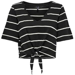 ONLY Onlsummer S/S V-Neck Knot Top JRS, Black, L ONLY Onlsummer S/S V-Neck Knot Top JRS, Black, L