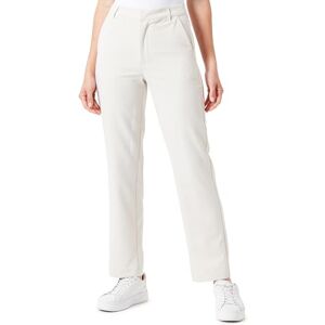 Kaffe Women's Women's Trousers Regular Fit Zipper Fastening Cropped Length Straight Legs Pants, Antique White, Kaffe Women's Women's Trousers Regular Fit Zipper Fastening Cropped Length Straight Legs Pants, Antique White,