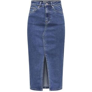 ONLY Womens Onlsiri Front Slit DNM Gua Noos Denim Skirt, Blue, M UK ONLY Womens Onlsiri Front Slit DNM Gua Noos Denim Skirt, Blue, M UK