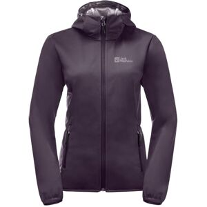 Jack Wolfskin Women's Windhain Hoody W Softshell Jacket, Midnight Plum, XS Jack Wolfskin Women's Windhain Hoody W Softshell Jacket, Midnight Plum, XS