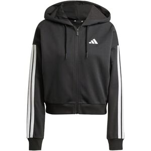 adidas Women's ESSENTIALS 3-STRIPES FRENCH TERRY FULL ZIP HOODIE, Black/White, XXS adidas Women's ESSENTIALS 3-STRIPES FRENCH TERRY FULL ZIP HOODIE, Black/White, XXS