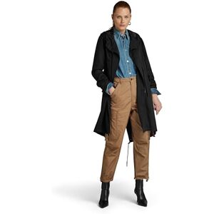 G-STAR Women's Fluid Fishtail Hooded Parka , Black (dk black D24255-D520-6484), XXS G-STAR Women's Fluid Fishtail Hooded Parka , Black (dk black D24255-D520-6484), XXS