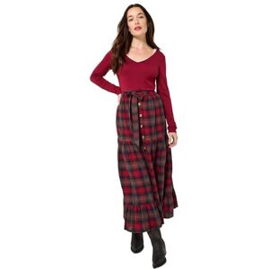 Joe Browns Women's Vintage-Inspired Red Check Maxi Skirt, Regular, Red, UK 18 Joe Browns Women's Vintage-Inspired Red Check Maxi Skirt, Regular, Red, UK 18