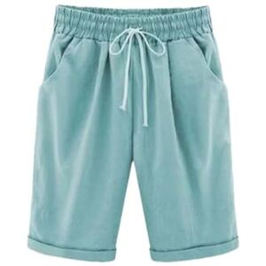 JXQXHCFS Women's High Waist Harem Pants Summer Autumn Casual Loose Shorts Sky Blue XL