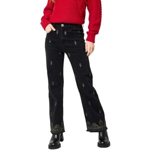 Joe Browns Women's Gold Embroidery Straight Leg Jeans, Black/White, 16 Joe Browns Women's Gold Embroidery Straight Leg Jeans, Black/White, 16