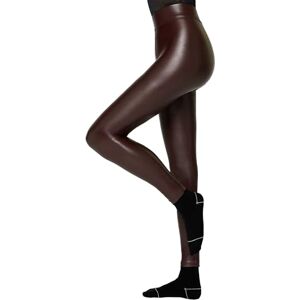 Nur Die Leggings in Leder-Optik Relax Go Kunstleder High Waist Treggings mit Weicher Innenseite und Bund, Brown, L Women Nur Die Leggings in Leder-Optik Relax Go Kunstleder High Waist Treggings mit Weicher Innenseite und Bund, Brown, L Women