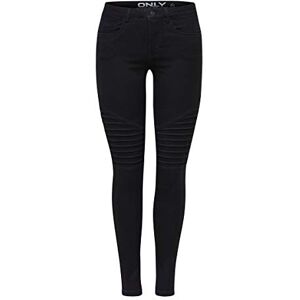 ONLY Women's Onlroyal Reg Sk Biker Pim600 Noos Jeans, Black, XS / 30L ONLY Women's Onlroyal Reg Sk Biker Pim600 Noos Jeans, Black, XS / 30L