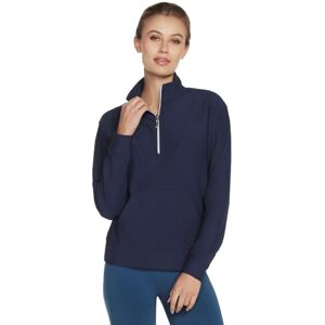 Skechers Womens Goluxe Rib 1/4 Zip Sweater, Blue Iris, XS UK Skechers Womens Goluxe Rib 1/4 Zip Sweater, Blue Iris, XS UK