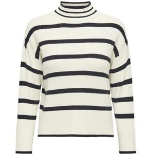 ONLY Women's Onlibi L/S Higneck Pullover CC KNT Sweater, Whitecap Grey/Stripes: White/Melange/Black, M ONLY Women's Onlibi L/S Higneck Pullover CC KNT Sweater, Whitecap Grey/Stripes: White/Melange/Black, M