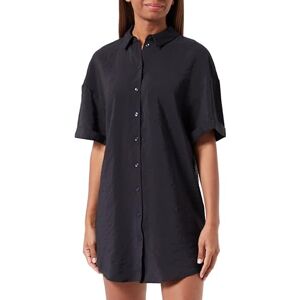 VERO MODA Women's Vmqueeny S/S Short Shirt Dress WVN Ga, Black, L VERO MODA Women's Vmqueeny S/S Short Shirt Dress WVN Ga, Black, L