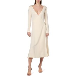 Tommy Hilfiger Women's F&f Wrap Midi Dress Ls Ww0ww41276 Wrap Dresses, Beige (Calico), S Tommy Hilfiger Women's F&f Wrap Midi Dress Ls Ww0ww41276 Wrap Dresses, Beige (Calico), S